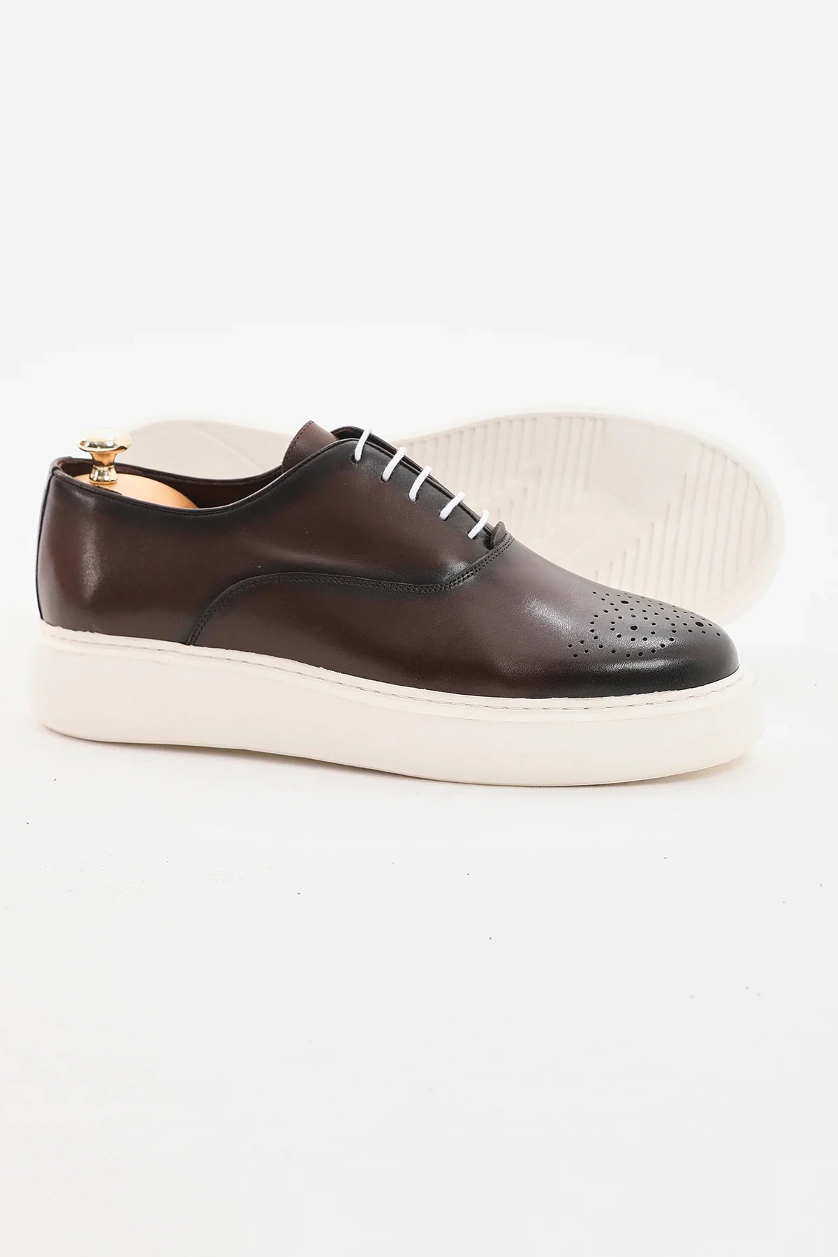 Brown Toe Brogue Casual Shoes