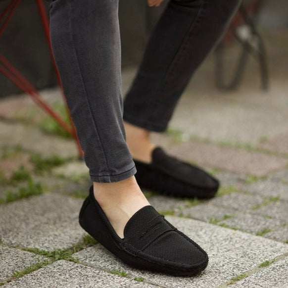 Black Knitwear Driving Loafer