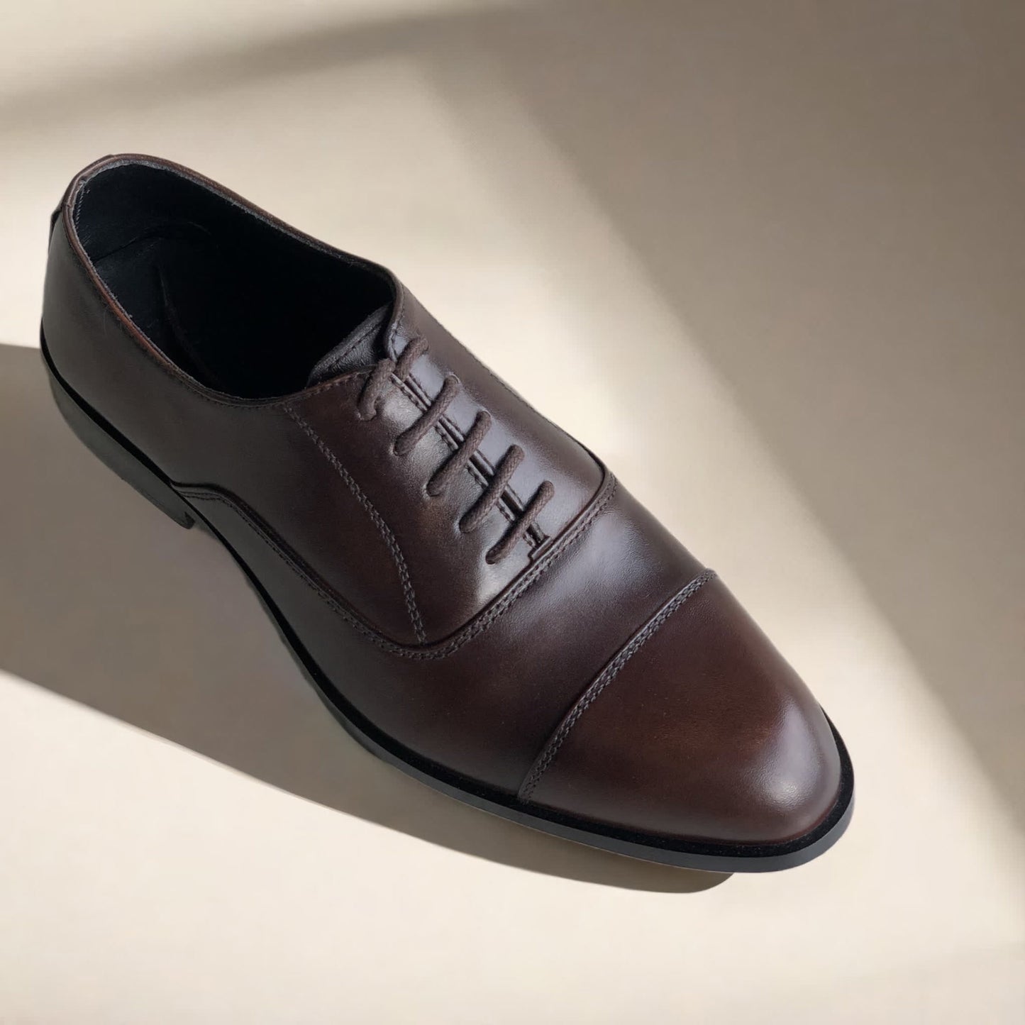 Brown Captoe Oxford Shoes