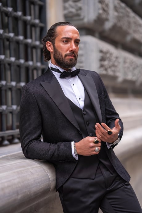 Black Tuxedo Groom Suit