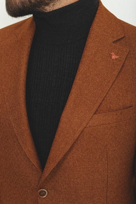 Mono Collar Pocket Pocket Blazer