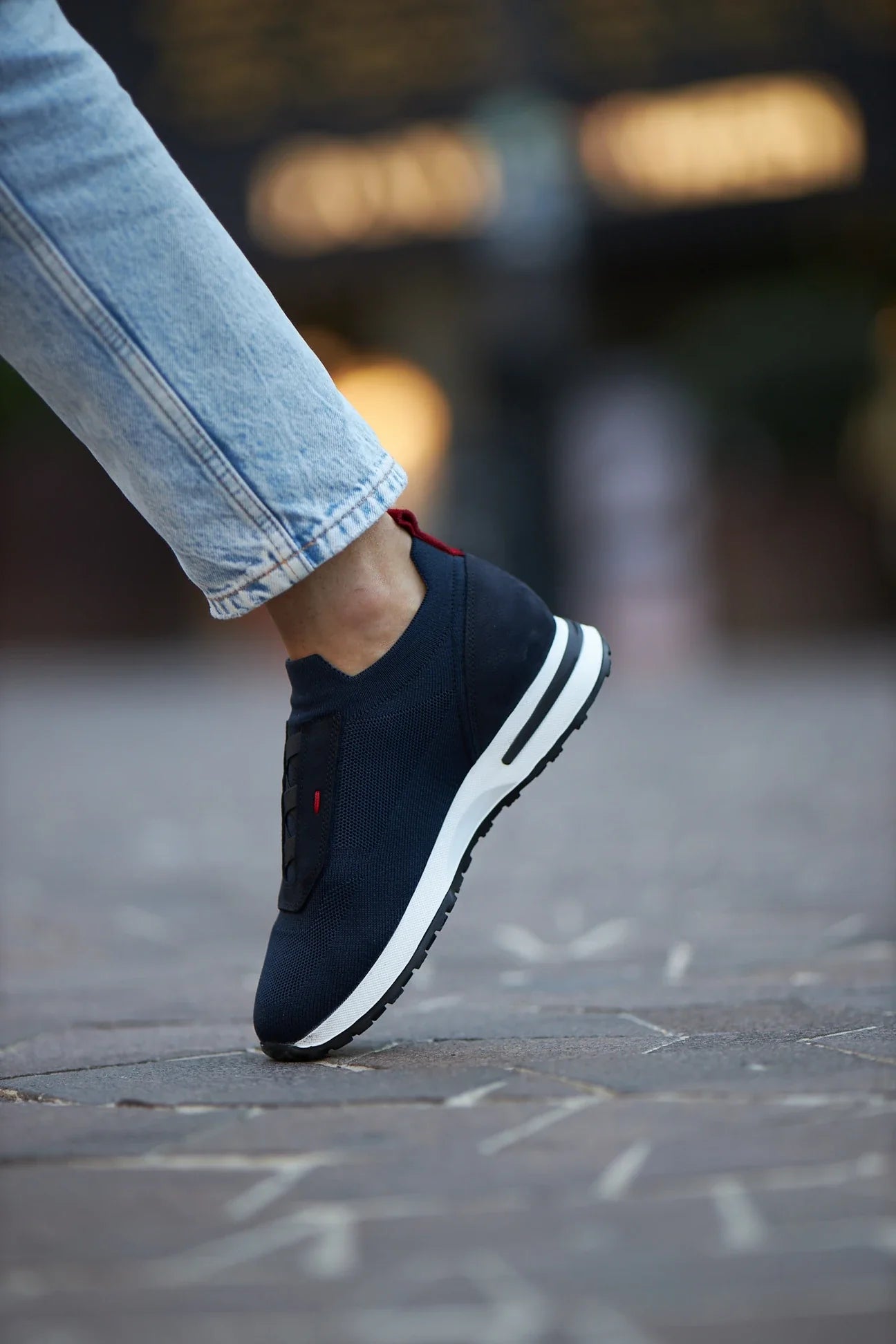 Blue Knitwear Casual Runners