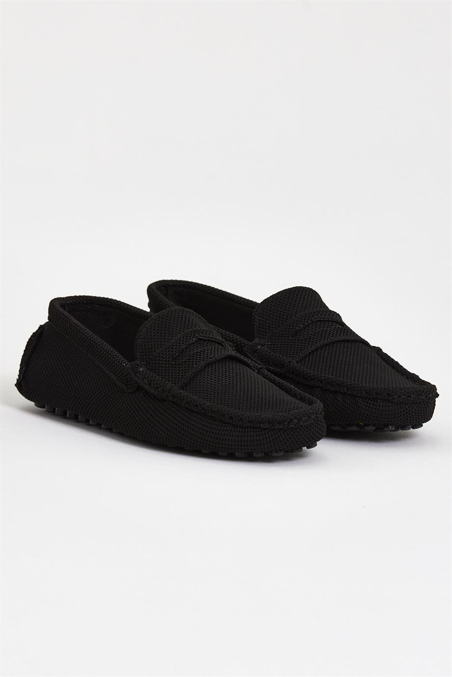 Black Knitwear Driving Loafer