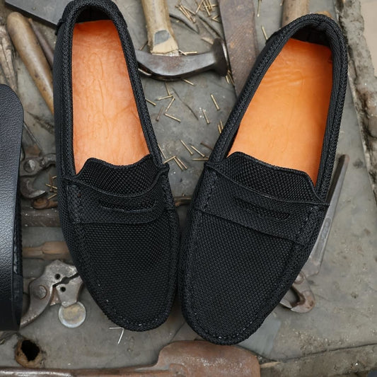 Black Knitwear Driving Loafer
