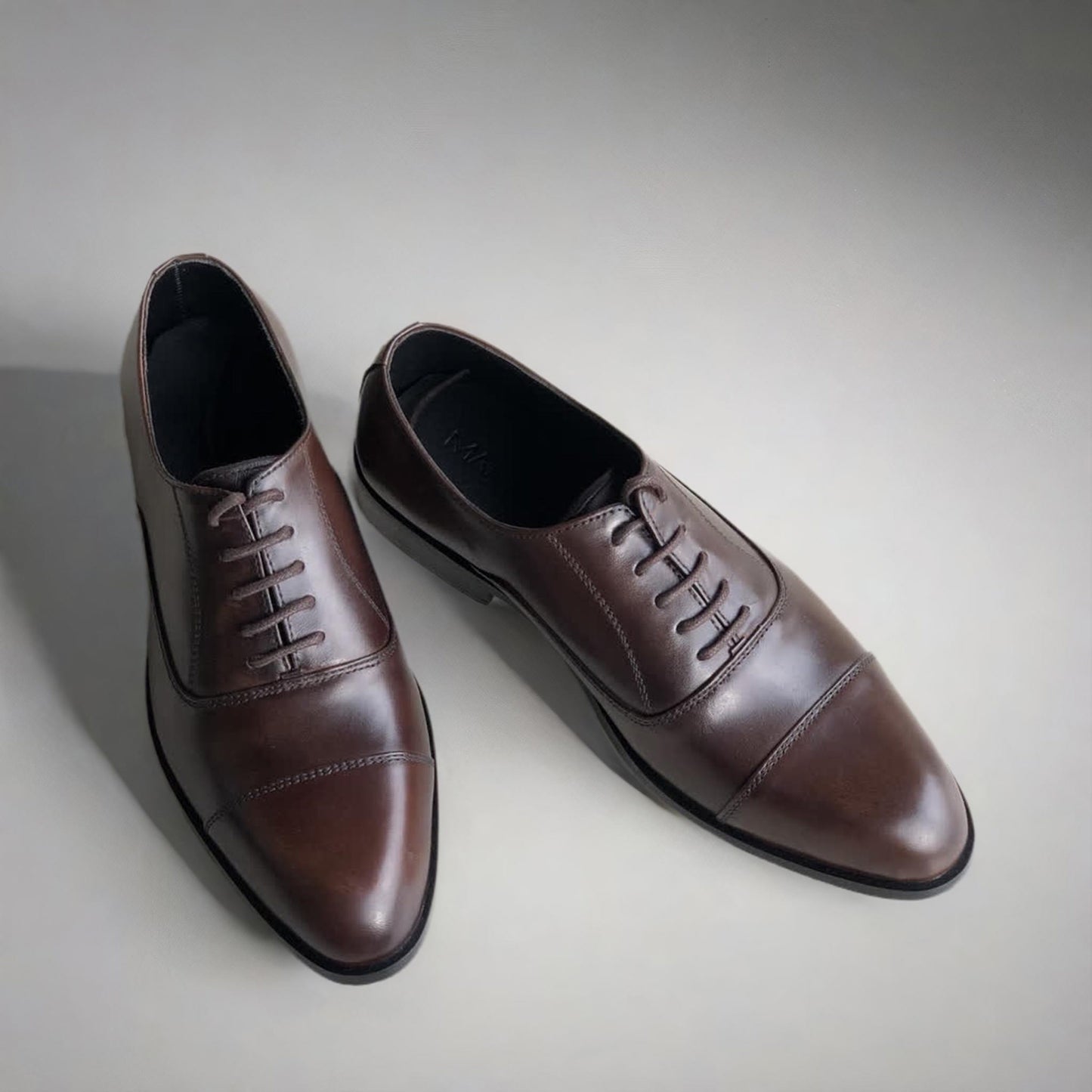 Brown Captoe Oxford Shoes