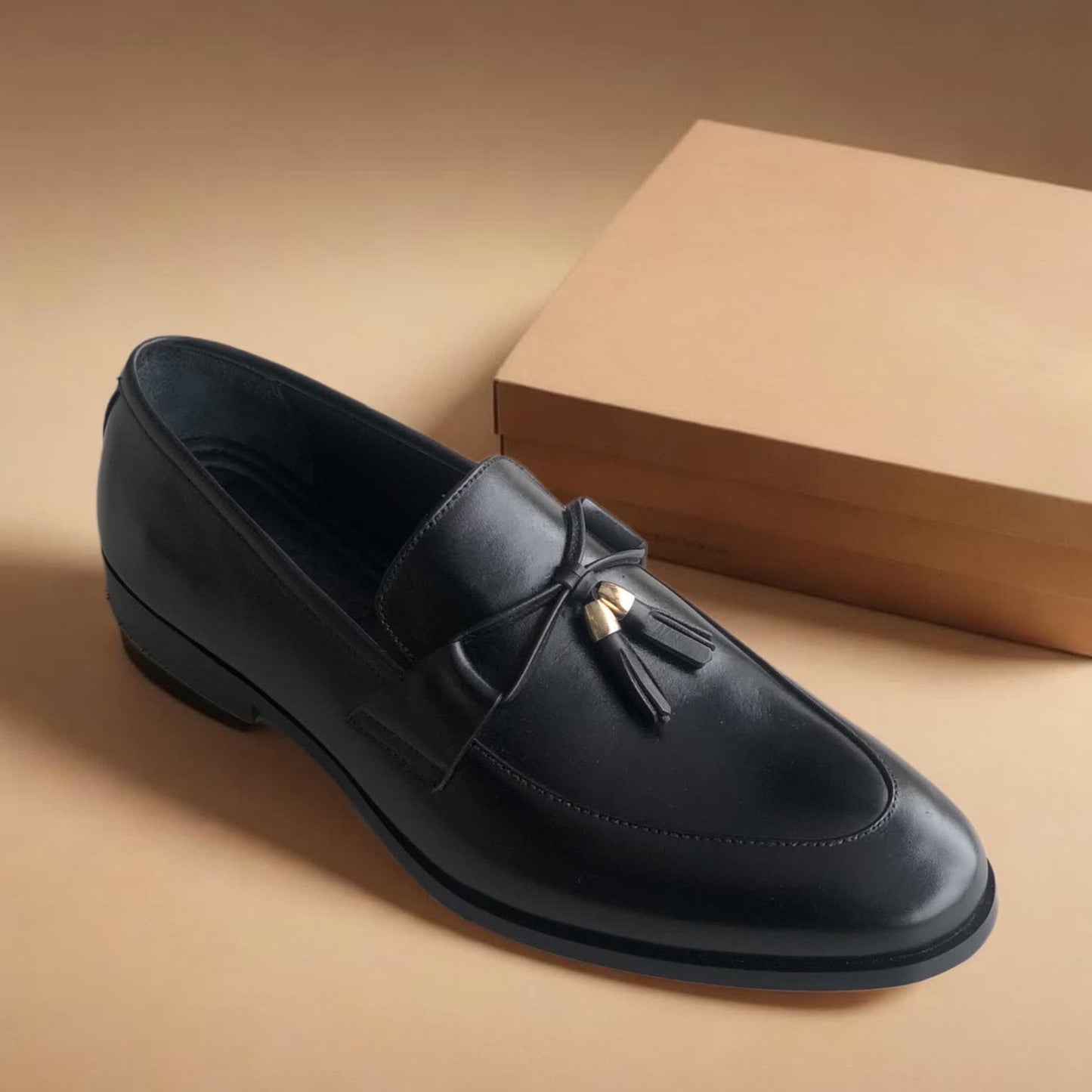 Black Tassel Loafers
