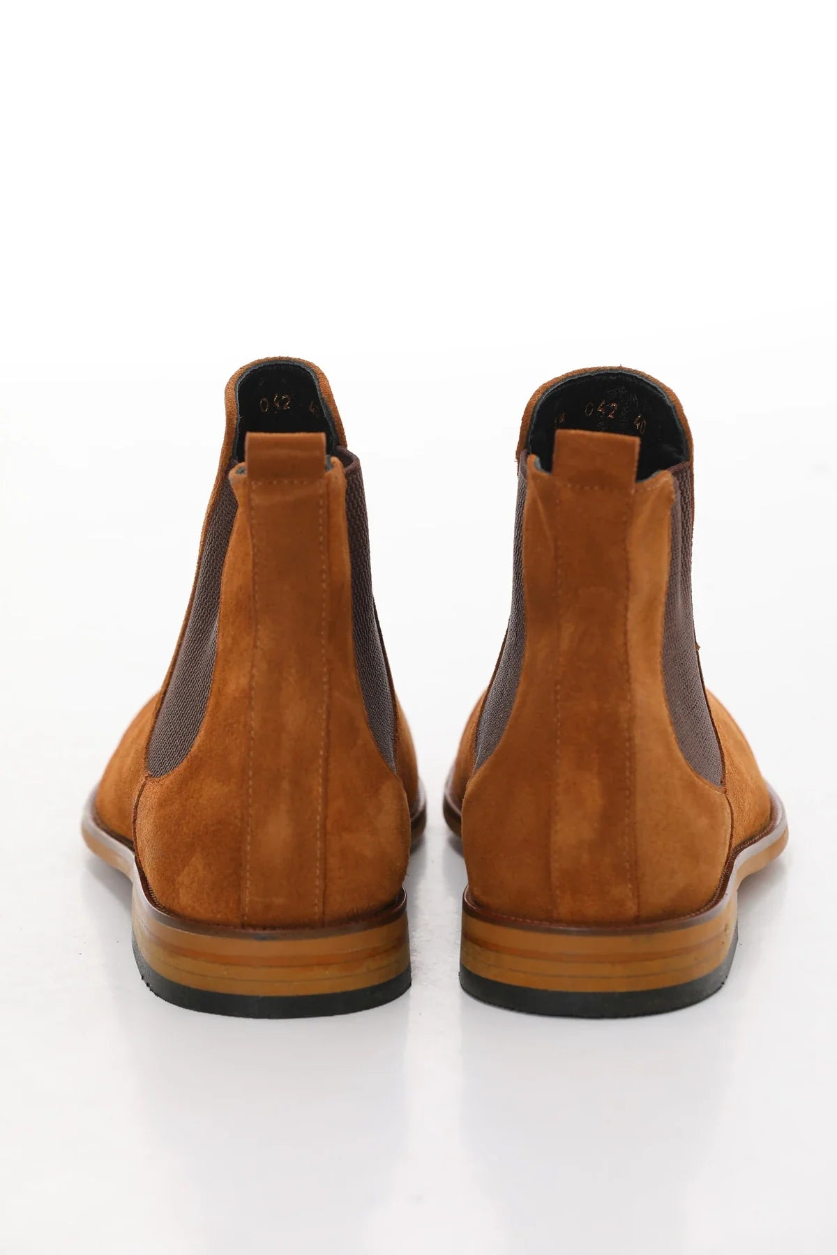 Mustard Suede Chelsea Boots F-0034