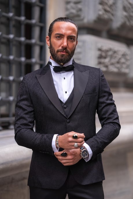 Black Tuxedo Groom Suit