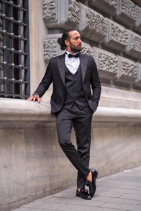 Black Tuxedo Groom Suit