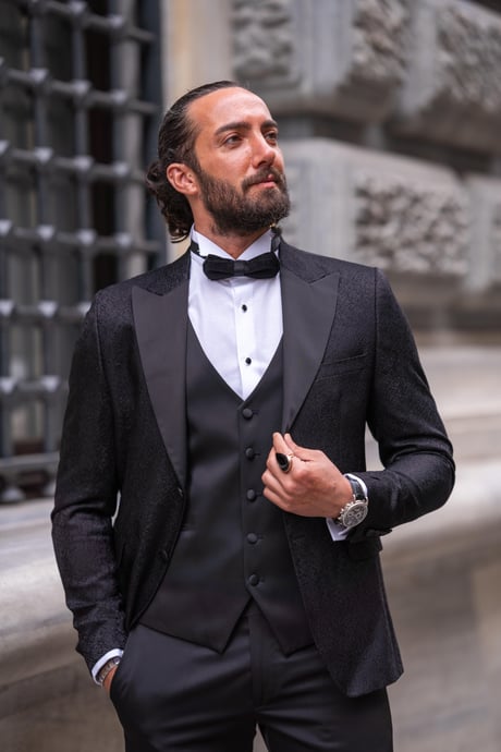 Black Tuxedo Groom Suit